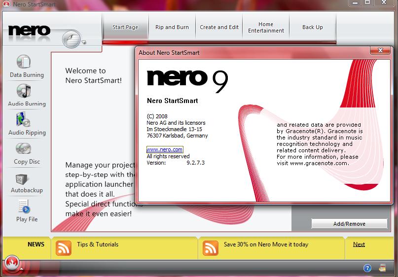 Nero Lite 9 2 6 0 Multilanguage Full Version + Serial For 2008 - 2009